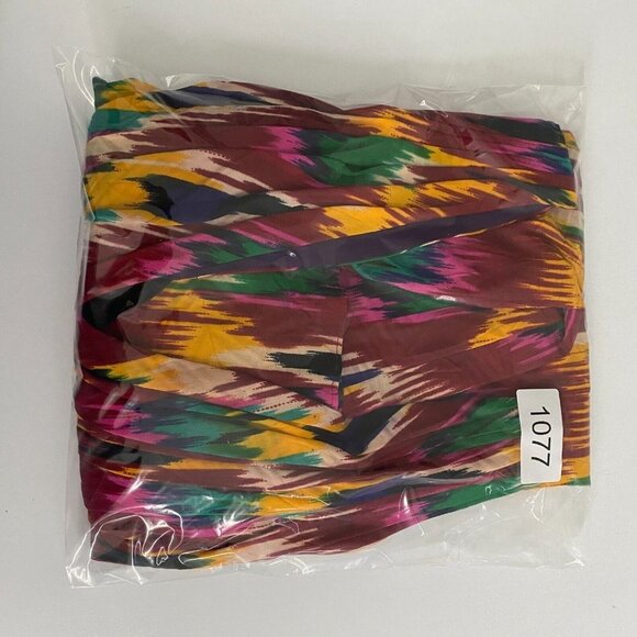 Alice & Olivia Alameda Dress Size XS Ikat Batik Peacock Print Sheath - Picture 10 of 10